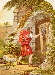 Christian at the Gate, from The Pilgrims Progress by John Bunyan published, c.1880